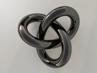 Torus Knot Sculpture Low-poly 3D model