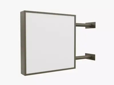 Store street sign mockup 02 3D model