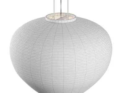 Akari 10A floor lamp by Vitra 3D model