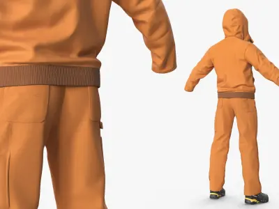  Protective Winter Work Suit Orange 