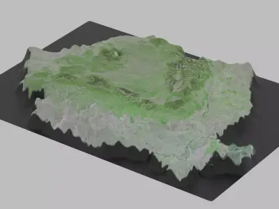 Romania Map Country Low-poly 3D model