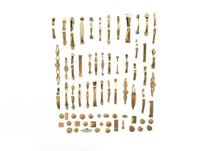 Classical Cabinet pull handle 3d model 3D model