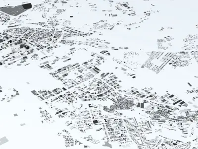 Nairobi Streets and Buildings 3D model