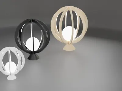 Modern table lamp 3D model Low-poly 3D model