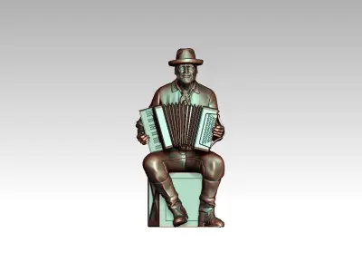 street musician 3D print model