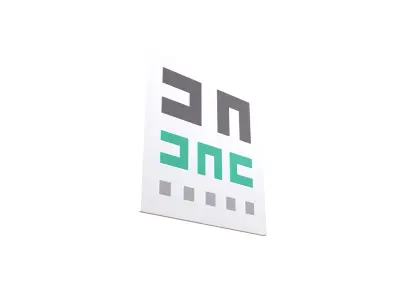 Eye Chart Print Icon v1 002 Low-poly 3D model