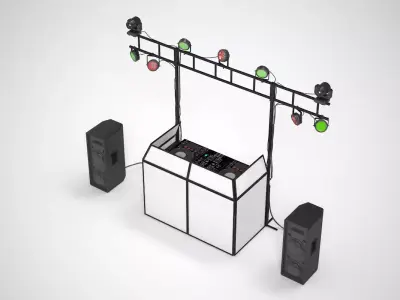 DJ Booth 3D model