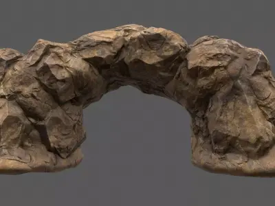 Rocks model rock formation Low-poly 3D model
