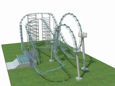 Roller Coaster 1 3D model