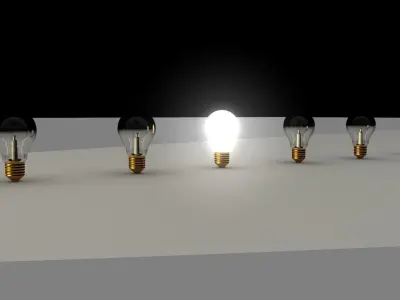 Light buld Low-poly 3D model
