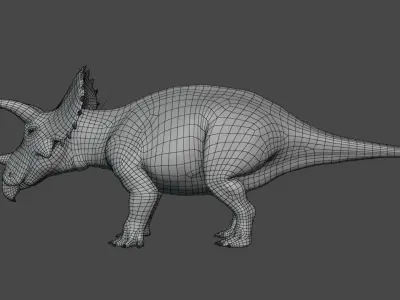  Photoreal Triceratops for Animation 3D Print 