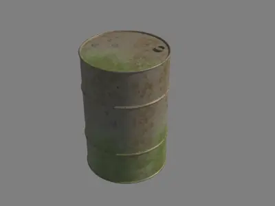 Metal Rust Barrel Low-poly 3D model