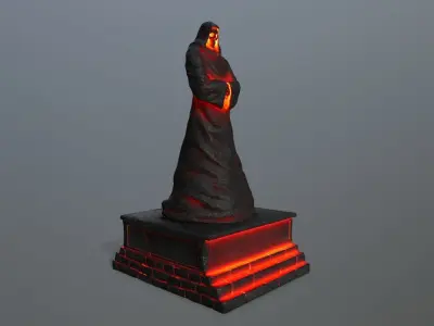 lava statue  Low-poly 3D model