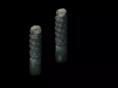 Game Model - Broken Stones 01 3D model