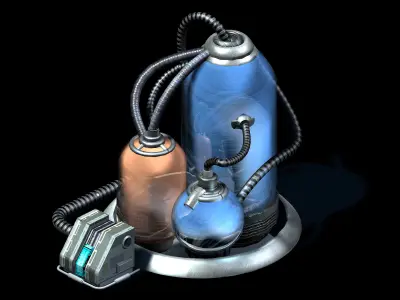 Future World - Ground Chemical Container 01 3D model