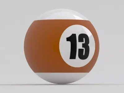 Pool Snooker Ball 13 3D model