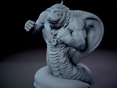 Cobra Seal Alien Creature 3D print model