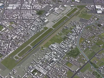 Kaohsiung - Airport - KHH Low-poly 3D model