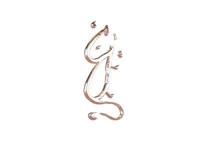Chinese Zodiac Mouse Oracle Bone Inscriptions v1 005 Low-poly 3D model