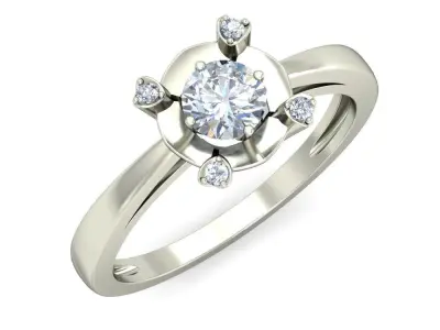 Diamond Engagement  ring 50 cad files   part 02 3D print model