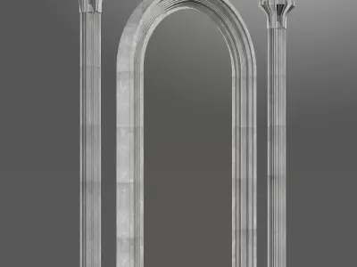 Fantasy arch and column 3D model