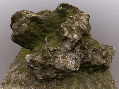 Rock Mount Low-poly 3D model get