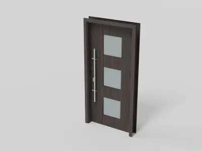 Wood Door V4 Low-poly 3D model