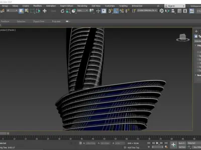 Skyscraper Lush Water Project - Game Ready Low-poly 3D model