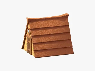 Wooden Cabin 3D Illustration 3D model