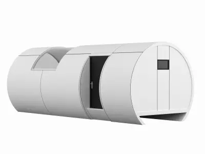 Tubular Outdoor Cabin 3D model