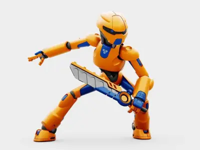 BATTLE DROID RF-800 RIGGED 3D model