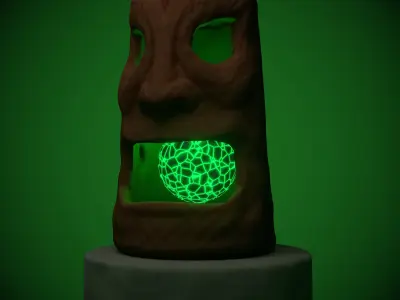 low-poly magic lamps Low-poly 3D model