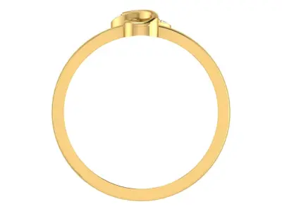 Light Weight Yellow Gold Diamond Ring  -EZ R-114 3D print model