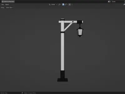 Lamp Post - 1 Sided -  3D model