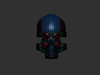 helmet high poly sculpt 3d printable ver 7 3D model 3D model 157