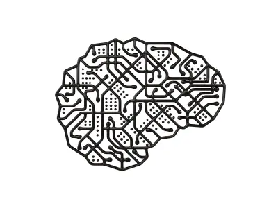 Electronic Circuit Brain v1 004 3D model