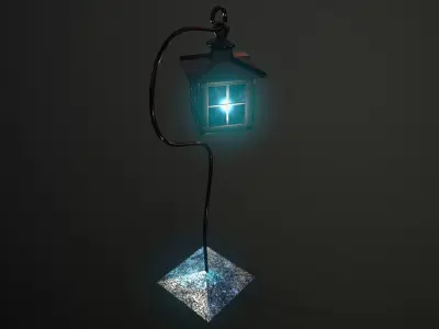 Park Lamps Collection Low-poly 3D model