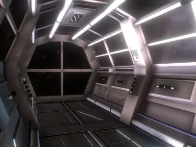 Spaceship - Corridor Low-poly 3D model purchase