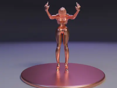 bronze ballerina 3D print model