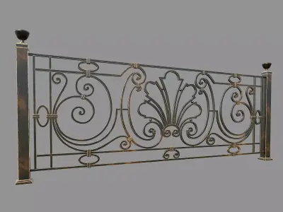 Forged Fence 3D model purchase
