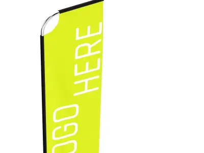 Flag Banner 02 3D model