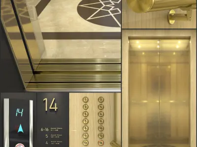 Beautiful elevator set 3D model