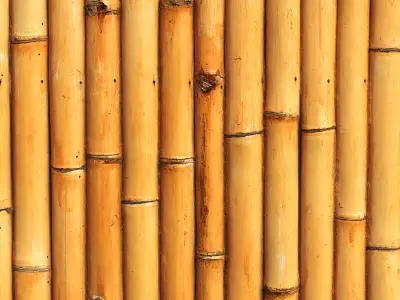 Ultra realistic  bamboo wall geometry  3D model