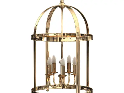 Apollo Round S Steel Lantern 3D model