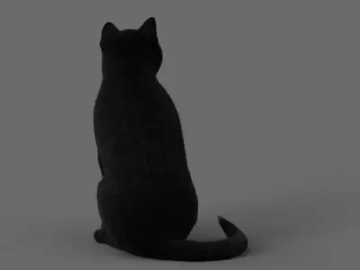  Cat (2) (Black) (ANIMATED) (FUR) 