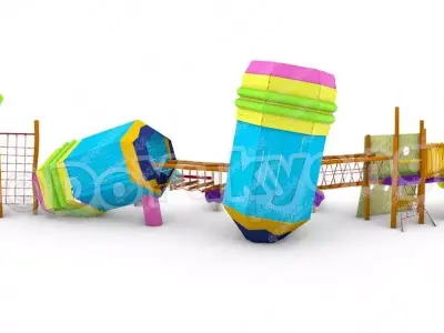 Giant Pencil Playground 3D model