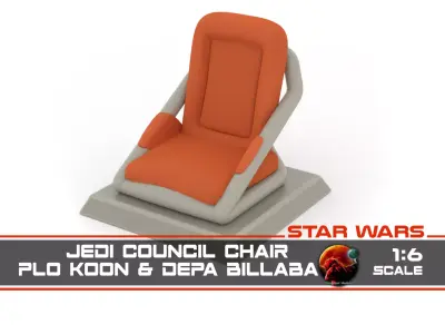 Jedi Council Room Chair Plo 1-6 Scale Hottoys 3D print model