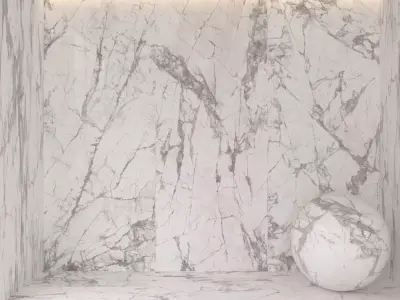 Invisible white marble 3D model