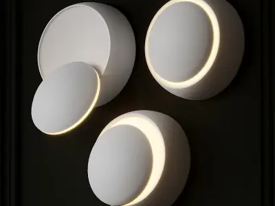 Grnflashing Crescent Round Wall Lamp 3D model