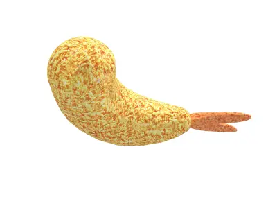 Fried Shrimp V1 003 Low-poly 3D model